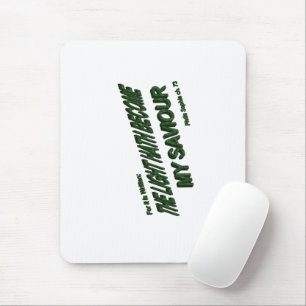 Light Hath Become My Saviour - Green Mouse Mat