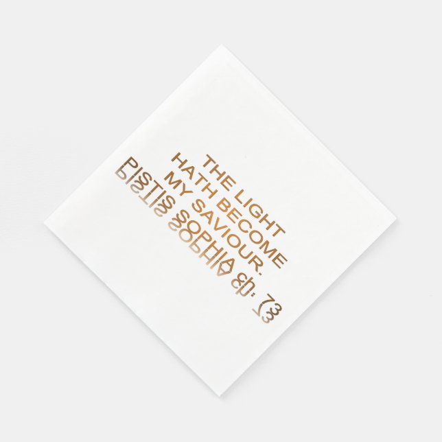 Light Hath Become My Saviour Napkin (Corner)