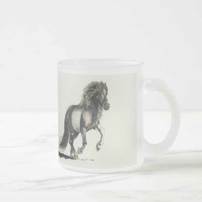 Light Hearted Icelandic Frosted Glass Coffee Mug (Right)