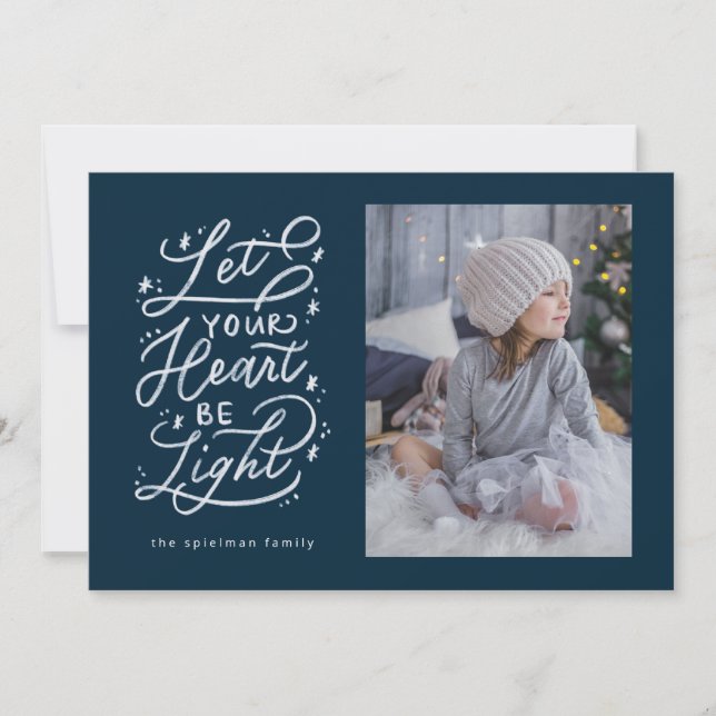 light hearted starry hand lettered holiday card (Front)