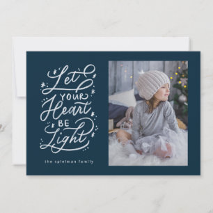 light hearted starry hand lettered holiday card