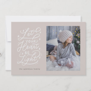 light hearted starry hand lettered holiday card