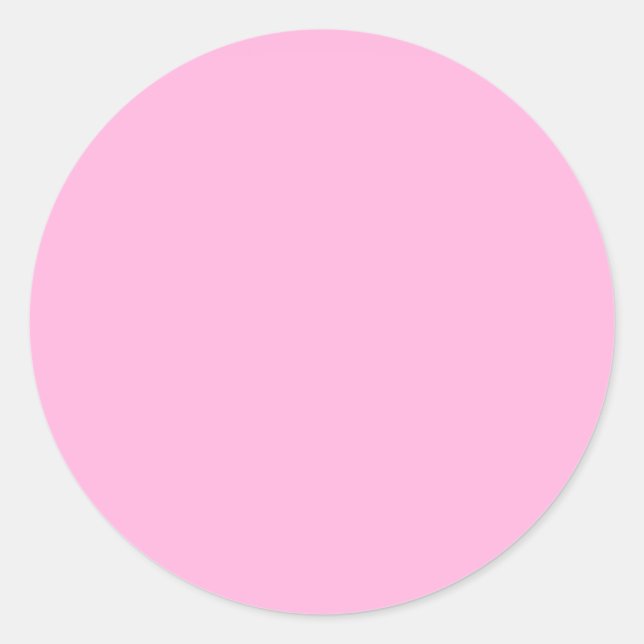 Light Hot Pink Solid Colour Classic Round Sticker (Front)