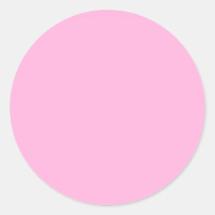 Light Hot Pink Solid Colour Classic Round Sticker