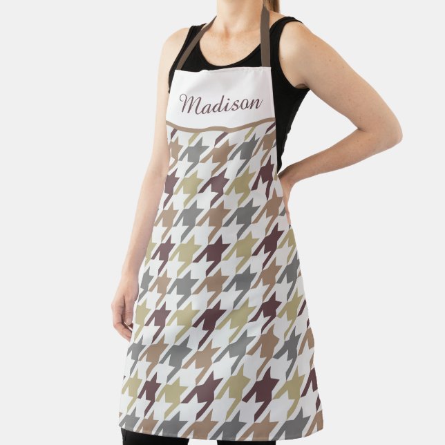 Light hounds tooth personalised apron (Insitu)