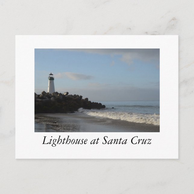 Light House at Santa Cruz California Postcard (Front)