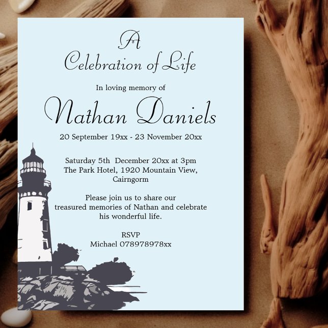 Light House Celebration of Life Card (Creator Uploaded)
