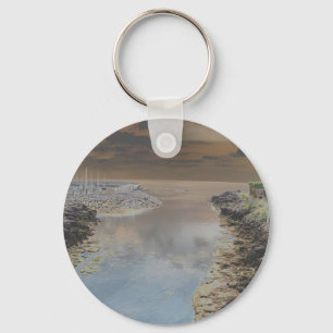 Light house in Cascais Portugal Key Ring