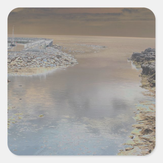 Light house in Cascais Portugal Square Sticker (Front)