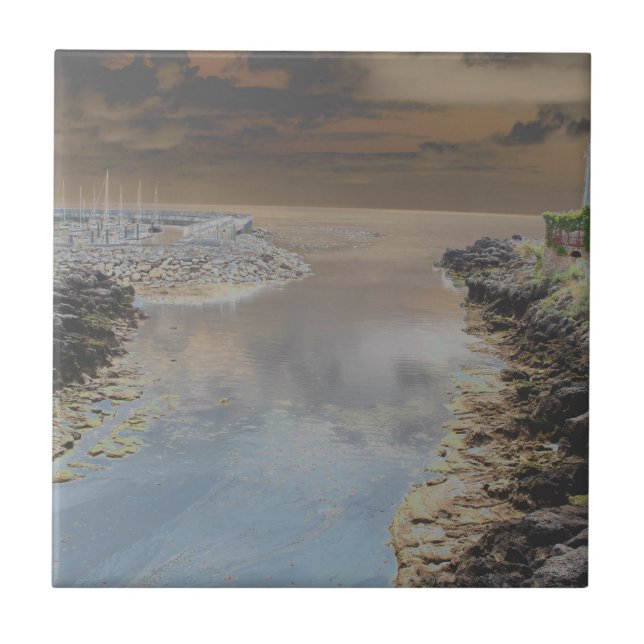 Light house in Cascais Portugal Tile (Front)