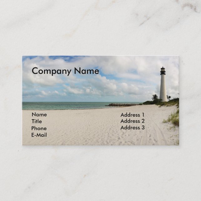 Light house in Miami - Business Card (Front)