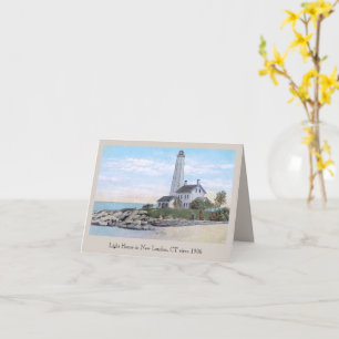Light House New London CT  Card