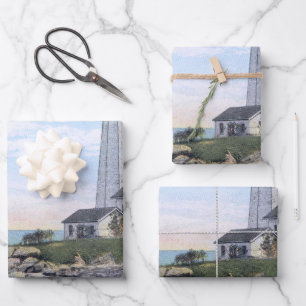 Light House New London CT Wrapping Paper Sheet