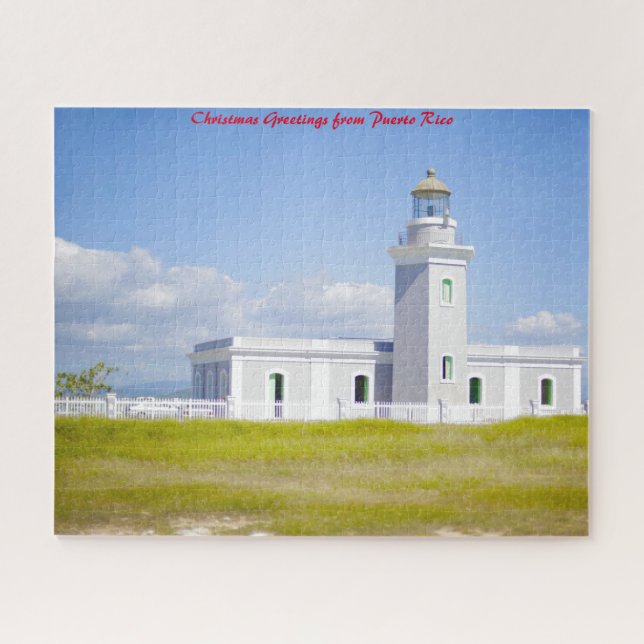 Light House Puerto Rico. Christmas Greetings Jigsaw Puzzle (Horizontal)