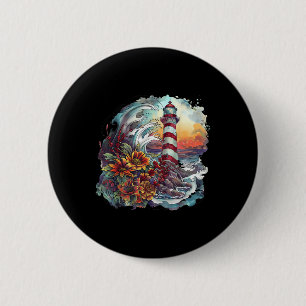Light House Seaside House Sailing Boating Sea Ligh 6 Cm Round Badge