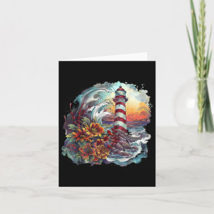 Light House Seaside House Sailing Boating Sea Ligh Card