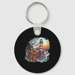 Light House Seaside House Sailing Boating Sea Ligh Key Ring