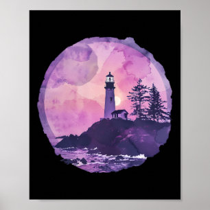Light House Seaside House Sailing Boating Sea Ligh Poster