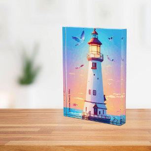 Light House Tabletop Décor Photo Block