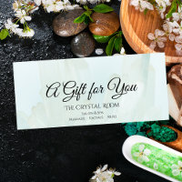 Light Ice Blue Crystals Spa Salon Gift Certificate