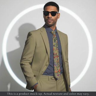 Light Impressionist Floral Necktie