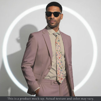 Light Impressionist Floral Necktie