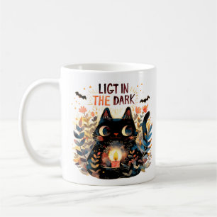 Light in the Dark – Candle Cat Coffee Mug