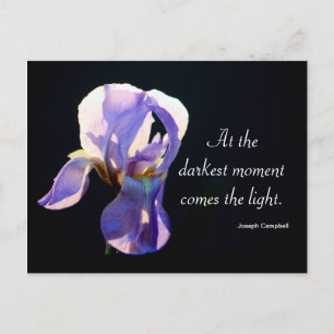 Light In The Darkness Iris Photography & Quote Postcard