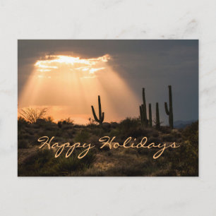 Light in the Desert Happy Holidays Holiday Postcard