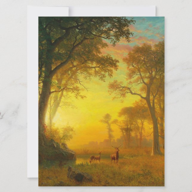 Light in the Forest (by Albert Bierstadt) Card (Front)