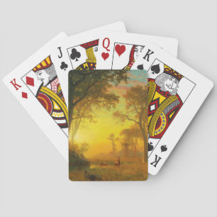 Light in the Forest (by Albert Bierstadt) Playing Cards
