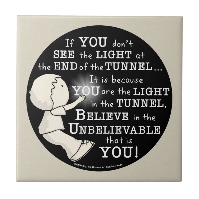 Light in the Tunnel Tile (Front)