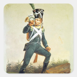 Light Infantry Ensign, 1811 Square Sticker