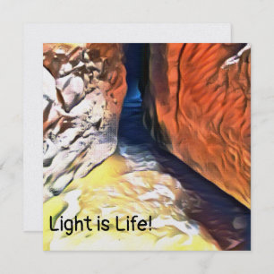 Light is Life - Beach Cave Sea Flat Card