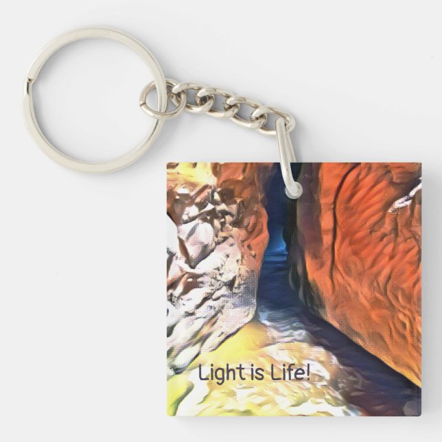 Light is Life- Coast Stony Crevasse to  Key Ring (Front)