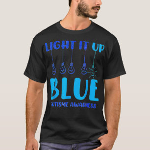 Light It Up B Lue Autism Awareness Autistic Pu Zzl T-Shirt