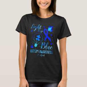 Light It Up Blue Autism Awareness Autistic Puzzle T-Shirt