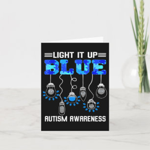 Light It Up Blue Autism Awareness Card