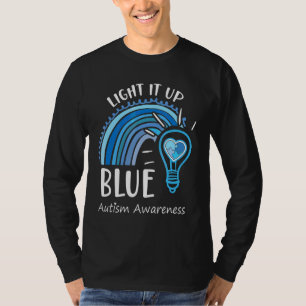 Light It Up Blue Autism Awareness Day 2022 April R T-Shirt