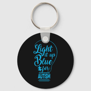 Light It Up Blue Autism Awareness Gifts Autistic S Key Ring