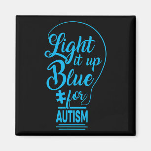 Light It Up Blue Autism Awareness Gifts Autistic S Magnet