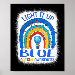 Light It Up Blue Autism Awareness Men Women Kids 2 Poster