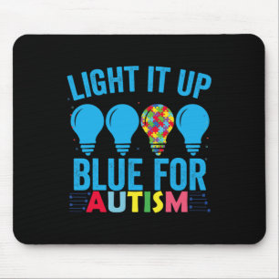 Light It Up Blue Autism Awareness Month 1 Mouse Mat