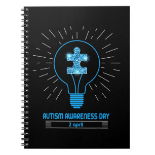 Light It Up Blue Autism Awareness Outfit for Men, Notebook