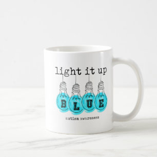 Light It Up Blue Autism Awareness Premium T-Shirt1 Coffee Mug