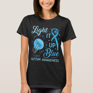 Light It Up Blue Autism Awareness Puzzle Men Women T-Shirt