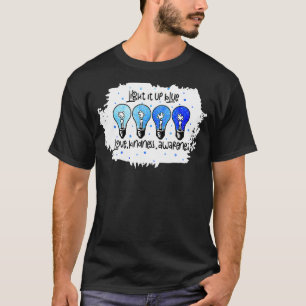 Light It Up Blue Autism Awareness Puzzle Piece Ri T-Shirt