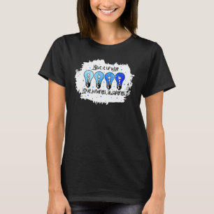 Light It Up Blue Autism Awareness Puzzle Piece Ri T-Shirt