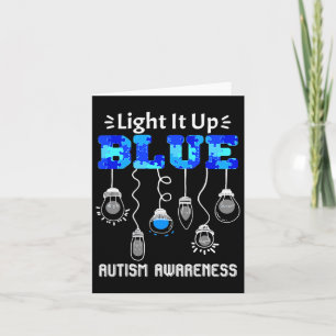 Light It Up Blue Autism Awareness Support Card