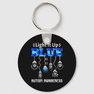 Light It Up Blue Autism Awareness Support Key Ring